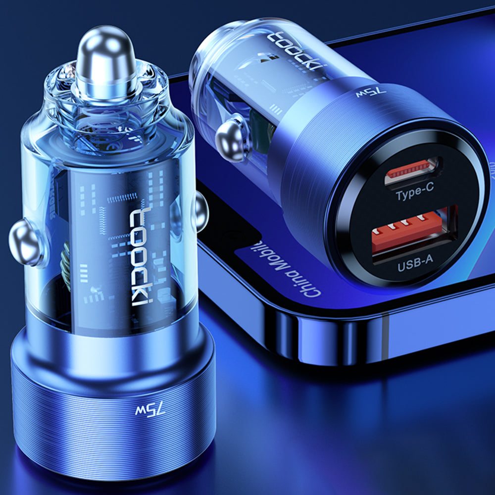 TOOCKI TQ-CC09 PD 45W Fast Car Charger USB-A+Type-C Cigarette Lighter Adapter Car Plug TOOCKI TQ-CC09 PD 45W Fast Car Charger USB-A+Type-C Cigarette Lighter Adapter Car Plug
